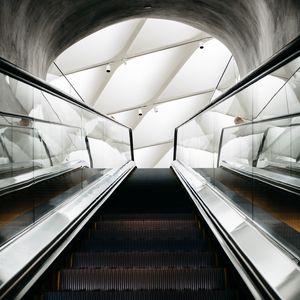 Preview wallpaper escalator, stairs, construction, interior, building