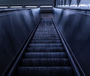 Preview wallpaper escalator, stairs, gray, construction