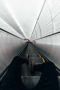 Preview wallpaper escalator, stairs, legs