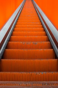 Preview wallpaper escalator, stairs, orange