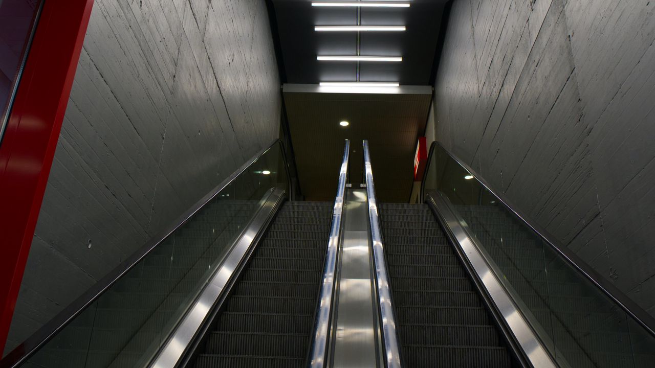 Wallpaper escalator, stairs, rise, bottom view