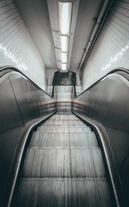 Preview wallpaper escalator, stairs, tunnel, lighting