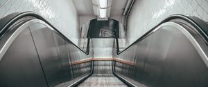 Preview wallpaper escalator, stairs, tunnel, lighting