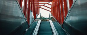 Preview wallpaper escalator, stairs, tunnel, architecture