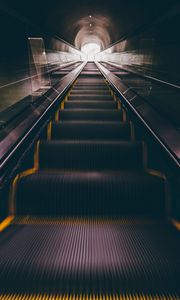 Preview wallpaper escalator, stairs, underground