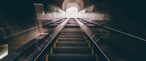 Preview wallpaper escalator, stairs, underground