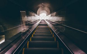 Preview wallpaper escalator, stairs, underground