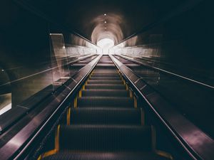 Preview wallpaper escalator, stairs, underground