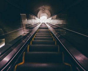 Preview wallpaper escalator, stairs, underground