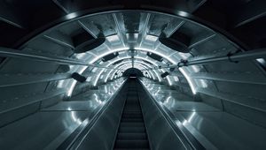 Preview wallpaper escalator, tunnel, arch, steps