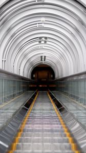 Preview wallpaper escalator, tunnel, metro, underground, interior