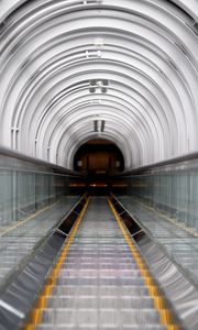 Preview wallpaper escalator, tunnel, metro, underground, interior