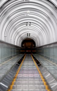 Preview wallpaper escalator, tunnel, metro, underground, interior