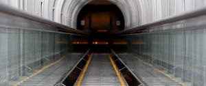 Preview wallpaper escalator, tunnel, metro, underground, interior