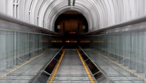 Preview wallpaper escalator, tunnel, metro, underground, interior