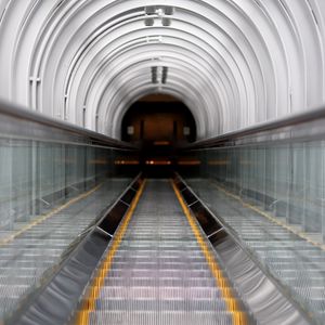 Preview wallpaper escalator, tunnel, metro, underground, interior