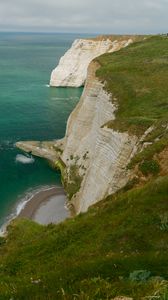 Preview wallpaper etretat cliffs, cliffs, sea, nature, france