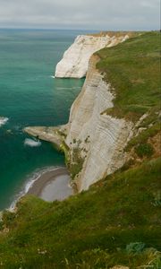 Preview wallpaper etretat cliffs, cliffs, sea, nature, france