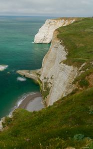 Preview wallpaper etretat cliffs, cliffs, sea, nature, france