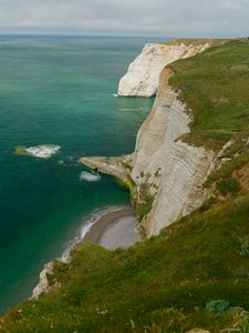 Preview wallpaper etretat cliffs, cliffs, sea, nature, france