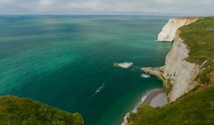 Preview wallpaper etretat cliffs, cliffs, sea, nature, france