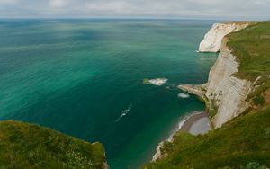 Preview wallpaper etretat cliffs, cliffs, sea, nature, france