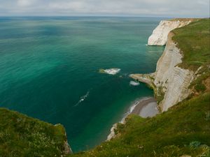 Preview wallpaper etretat cliffs, cliffs, sea, nature, france