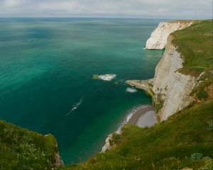 Preview wallpaper etretat cliffs, cliffs, sea, nature, france