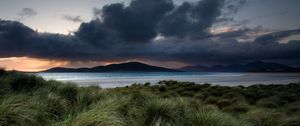 Preview wallpaper evening, clouds, lake, nature, night