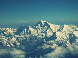 Preview wallpaper everest, mountain, sky, tops