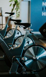 Preview wallpaper exercise bikes, exercise equipment, gym