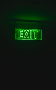 Preview wallpaper exit, neon, word