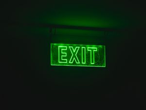 Preview wallpaper exit, neon, word