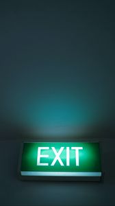 Preview wallpaper exit, sign, glow