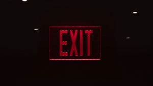 Preview wallpaper exit, sign, inscription, red, dark