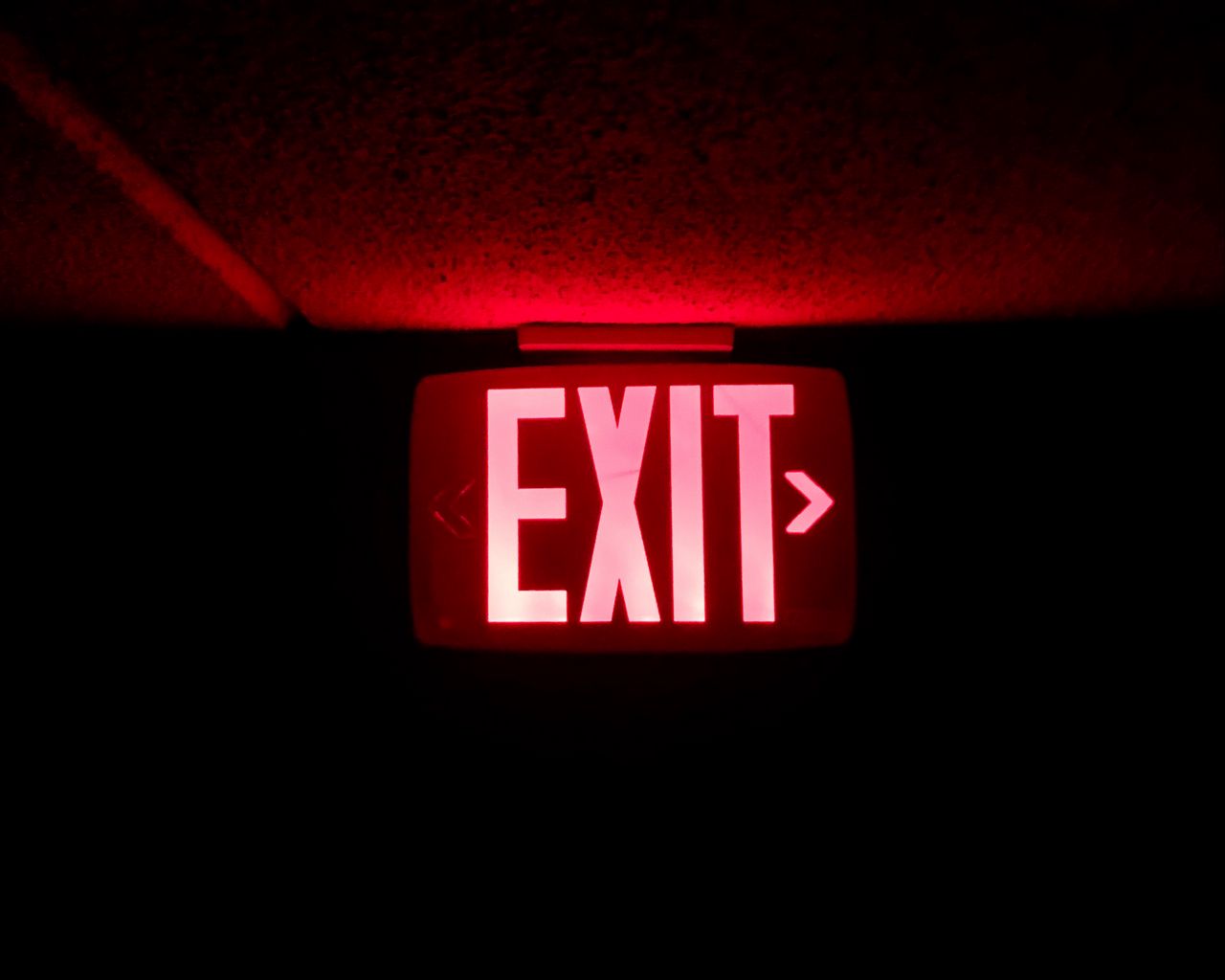 Download wallpaper 1280x1024 exit, sign, inscription, pointer standard ...