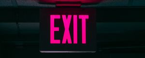 Preview wallpaper exit, sign, pointer, inscription