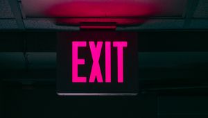 Preview wallpaper exit, sign, pointer, inscription