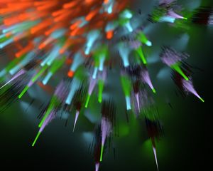 Preview wallpaper explosion, rays, fractal, colorful