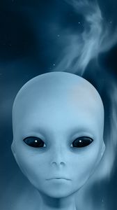 Preview wallpaper extraterrestrial, alien, face, smoke, sky