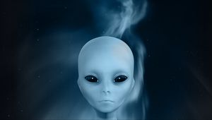 Preview wallpaper extraterrestrial, alien, face, smoke, sky