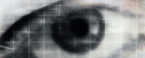 Preview wallpaper eye, abstract, mesh, black and white
