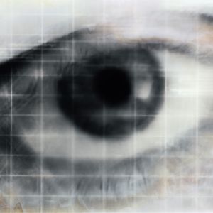Preview wallpaper eye, abstract, mesh, black and white