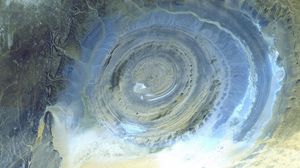 Preview wallpaper eye of the sahara, space, ring structure, mauritania, africa