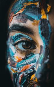 Preview wallpaper eye, paint, face