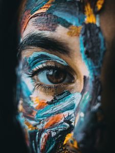 Preview wallpaper eye, paint, face
