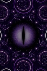 Preview wallpaper eye, pupil, patterns, purple