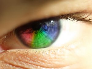 Preview wallpaper eye, rainbow, eyelashes