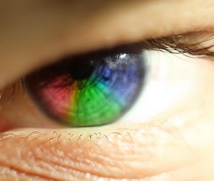 Preview wallpaper eye, rainbow, eyelashes