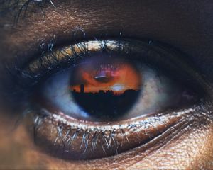 Preview wallpaper eye, reflection, photoshop, eyelashes, pupil